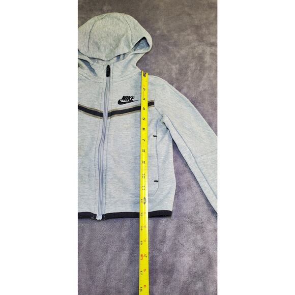 Nike Toddler Size 2T 1-2 YRS Hoodie Tech Fleece Full Zip Gray Baby C18-65 - Picture 2 of 8